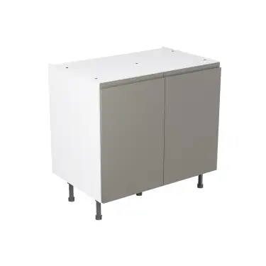 Click Here To Enlarge This Photo Of Kitchen Kit Flatpack J-Pull Matt Dust Grey 900 Base Kitchen Cabinet - FKKJ0871