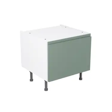 Click Here To Enlarge This Photo Of Kitchen Kit Flatpack J-Pull Matt Sage Green 600 Belfast Sink Base Kitchen Cabinet - FKKJ1170