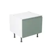 Kitchen Kit Flatpack J-Pull Matt Sage Green 600 Belfast Sink Base Kitchen Cabinet - FKKJ1170