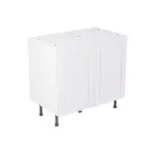 Kitchen Kit Flatpack Shaker Matt White 900 Base Kitchen Cabinet - FKKH0571