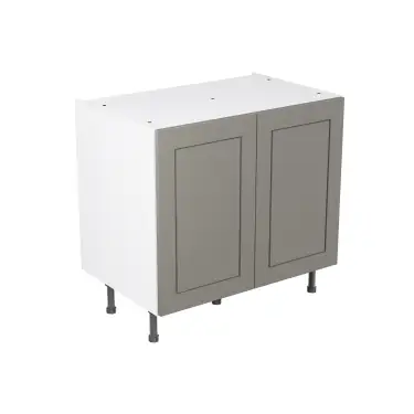 Click Here To Enlarge This Photo Of Kitchen Kit Flatpack Shaker Matt Dust Grey 900 Base Kitchen Cabinet - FKKH0871
