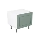 Kitchen Kit Flatpack Shaker Matt Sage Green 600 Belfast Sink Base Kitchen Cabinet - FKKH1170