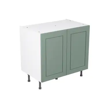 Click Here To Enlarge This Photo Of Kitchen Kit Flatpack Shaker Matt Sage Green 900 Base Kitchen Cabinet - FKKH1171