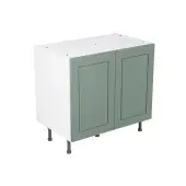 Kitchen Kit Flatpack Shaker Matt Sage Green 900 Base Kitchen Cabinet - FKKH1171