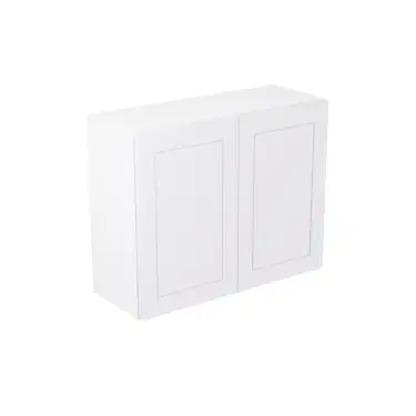 Click Here To Enlarge This Photo Of Kitchen Kit Flatpack Shaker Matt White 900 Wall Kitchen Cabinet - FKKH0572
