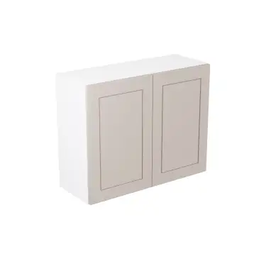 Click Here To Enlarge This Photo Of Kitchen Kit Flatpack Shaker Matt Light Grey 900 Wall Kitchen Cabinet - FKKH0772