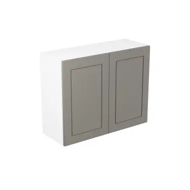 Click Here To Enlarge This Photo Of Kitchen Kit Flatpack Shaker Matt Dust Grey 900 Wall Kitchen Cabinet - FKKH0872