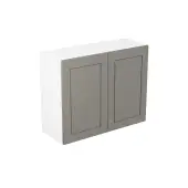 Kitchen Kit Flatpack Shaker Matt Dust Grey 900 Wall Kitchen Cabinet - FKKH0872