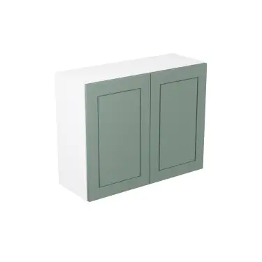 Click Here To Enlarge This Photo Of Kitchen Kit Flatpack Shaker Matt Sage Green 900 Wall Kitchen Cabinet - FKKH1172