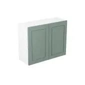 Kitchen Kit Flatpack Shaker Matt Sage Green 900 Wall Kitchen Cabinet - FKKH1172