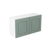 Kitchen Kit Flatpack Shaker Matt Sage Green 800 Double Extractor Wall Kitchen Cabinet - FKKH1175
