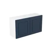 Kitchen Kit Flatpack Shaker Matt Indigo Blue 800 Double Extractor Wall Kitchen Cabinet - FKKH1375