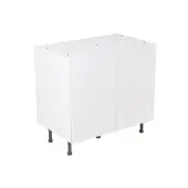 Kitchen Kit Flatpack Slab Matt White 900 Base Kitchen Cabinet - FKKF0571