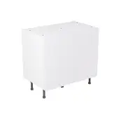 Kitchen Kit Flatpack Slab Standard White 900 Base Kitchen Cabinet - FKKM1071