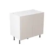 Kitchen Kit Flatpack Slab Standard Light Grey 900 Base Kitchen Cabinet - FKKM1271