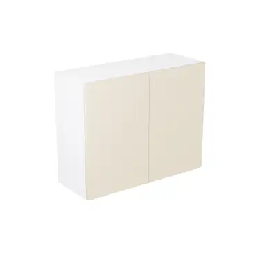 Click Here To Enlarge This Photo Of Kitchen Kit Flatpack Slab Gloss Cashmere 900 Wall Kitchen Cabinet - FKKF0172