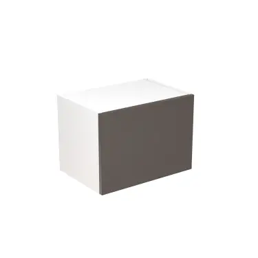 Click Here To Enlarge This Photo Of Kitchen Kit Flatpack Slab Matt Graphite 500 Short Bridging Wall Kitchen Cabinet - FKKF0973