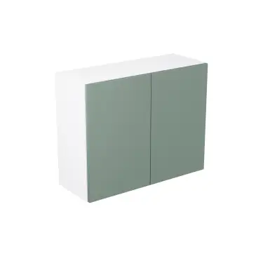 Click Here To Enlarge This Photo Of Kitchen Kit Flatpack Slab Matt Sage Green 900 Wall Kitchen Cabinet - FKKF1172