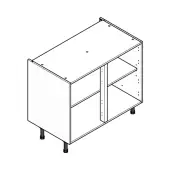 Double Flatpack Kitchen Cabinet 1000mm Base Unit