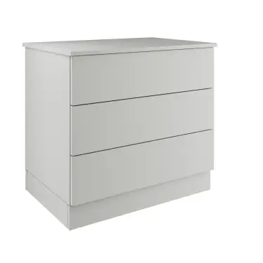 Click Here To Enlarge This Photo Of Classic / Shaker Light Grey 3-Drawer Double Chest - BEDGS1614C