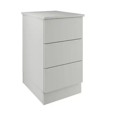 Click Here To Enlarge This Photo Of Slab Light Grey 3-Drawer Single Chest (slab) - BEDGM1215C