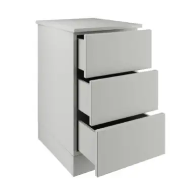 Click Here To Enlarge This Photo Of Slab Light Grey 3-Drawer Single Chest (slab) - BEDGM1215C