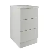 Slab Light Grey 3-Drawer Single Chest (slab) - BEDGM1215C