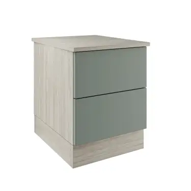 Click Here To Enlarge This Photo Of Classic / Shaker Sage Green 2-Drawer Bedside Chest - BEDUS1116C