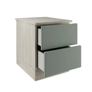 Click Here To Enlarge This Photo Of Classic / Shaker Sage Green 2-Drawer Bedside Chest - BEDUS1116C