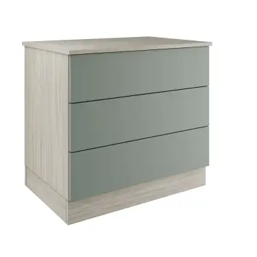 Click Here To Enlarge This Photo Of Classic / Shaker Sage Green 3-Drawer Double Chest - BEDUS1114C