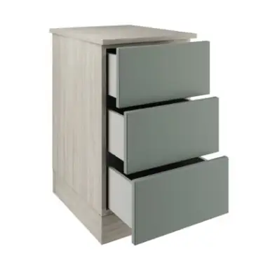 Click Here To Enlarge This Photo Of Classic / Shaker Sage Green 3-Drawer Single Chest - BEDUS1115C