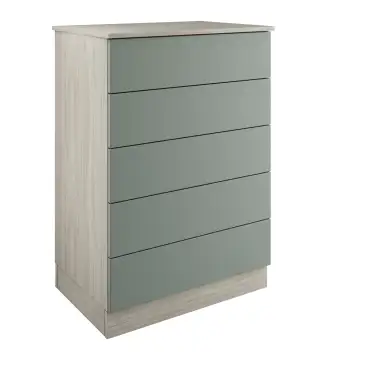 Click Here To Enlarge This Photo Of Classic / Shaker Sage Green 5-Drawer Tallboy Chest - BEDUS1113C