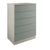 Classic / Shaker Sage Green 5-Drawer Tallboy Chest - BEDUS1113C