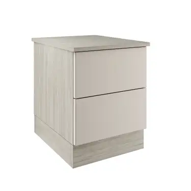 Click Here To Enlarge This Photo Of Classic / Shaker Taupe Grey 2-Drawer Bedside Chest - BEDUS2116C