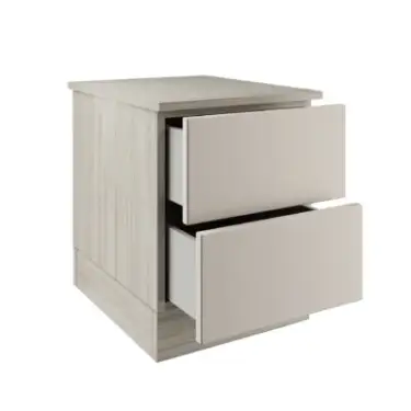 Click Here To Enlarge This Photo Of Classic / Shaker Taupe Grey 2-Drawer Bedside Chest - BEDUS2116C