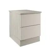 Classic / Shaker Taupe Grey 2-Drawer Bedside Chest - BEDUS2116C