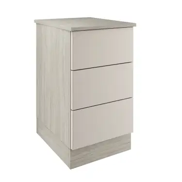 Click Here To Enlarge This Photo Of Classic / Shaker Taupe Grey 3-Drawer Single Chest - BEDUS2115C