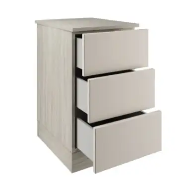 Click Here To Enlarge This Photo Of Classic / Shaker Taupe Grey 3-Drawer Single Chest - BEDUS2115C