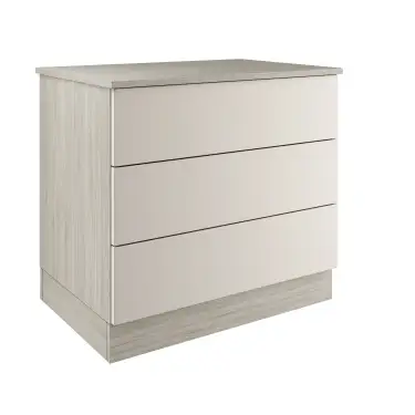 Click Here To Enlarge This Photo Of Classic / Shaker Taupe Grey Double Chest 3-Drawer Double Chest - BEDUS2114C