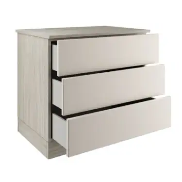 Click Here To Enlarge This Photo Of Classic / Shaker Taupe Grey Double Chest 3-Drawer Double Chest - BEDUS2114C