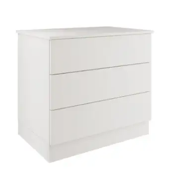 Click Here To Enlarge This Photo Of Classic / Shaker White 3-Drawer Double Chest - BEDWS1514C