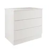 Classic / Shaker White 3-Drawer Double Chest - BEDWS1514C