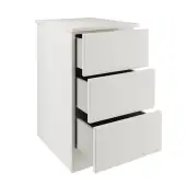 Classic / Shaker White 3-Drawer Single Chest - BEDWS1515C