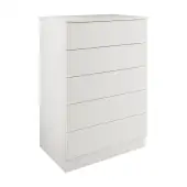 Classic / Shaker White 5-Drawer Tallboy Chest - BEDWS1513C