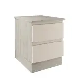 J-Pull Handleless Cashmere 2-Drawer Bedside Chest - BEDUJ0616C