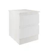 J-Pull White Handleless Bedside 2-Drawer Bedside Chest - BEDWJ0516C