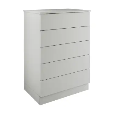 Click Here To Enlarge This Photo Of Slab Light Grey 5-Drawer Tallboy Chest - BEDGM1213C
