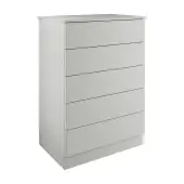 Slab Light Grey 5-Drawer Tallboy Chest - BEDGM1213C
