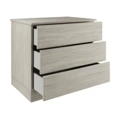 Click Here To Enlarge This Photo Of Slab Urban Oak 3-Drawer Double Chest - BEDUM1414C