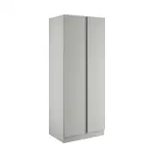 J-Pull Handleless Light Grey Double Wardrobe with Single Rail - BEDGJ0708D